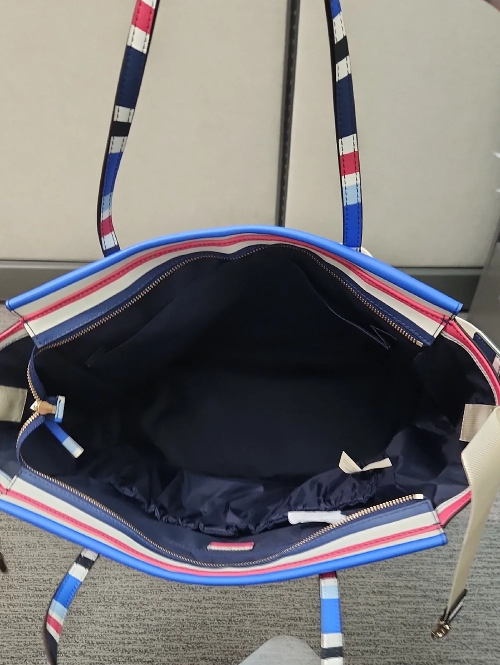 Kate Spade Kaylie Baby Bag Tote In Laurel Way Stripe